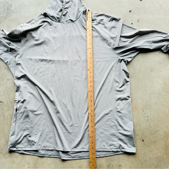 Simms Solarflex Hoodie Men Size XL Gray Pullover Stretch Fishing - Picture 7 of 7